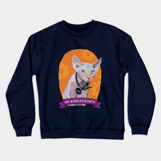 Mr. Bigglesworth Crewneck Sweatshirt by chrisayerscreative